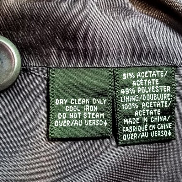 Ellen Tracy Purple & Black Print Blazer - Picture 7 of 7